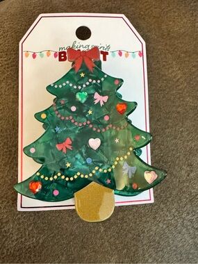 Target Women Hair Christmas Tree Hair Clip - Green, Red, Gold, Pink